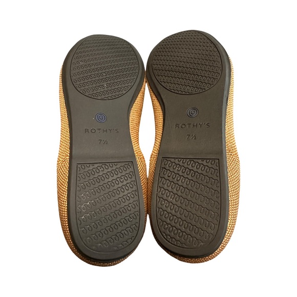 Women’s Rothy's Caramel Loafers with Blue Heel Trim Accent Size 7.5 - Picture 10 of 11